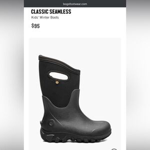 Bogs Classic Seamless Kids' Winter Boots Size 2, worn for 20 minutes 🙃